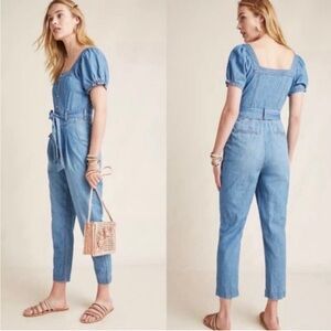 Pilcro and the Letterpress Anthropologie, cotton denim jumpsuit